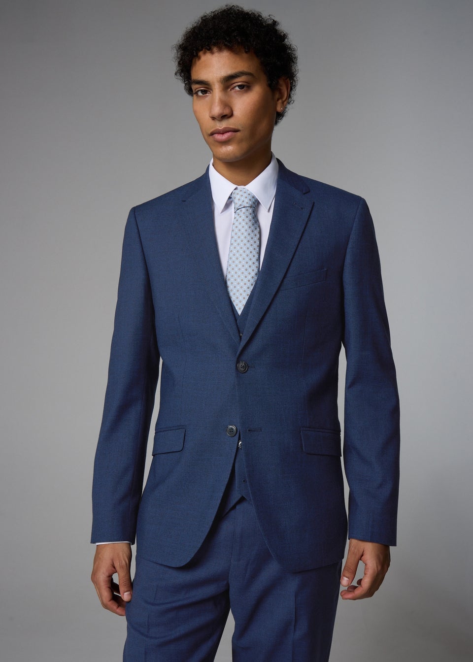 Taylor & Wright Willowby Blue Black Slim Suit Jacket