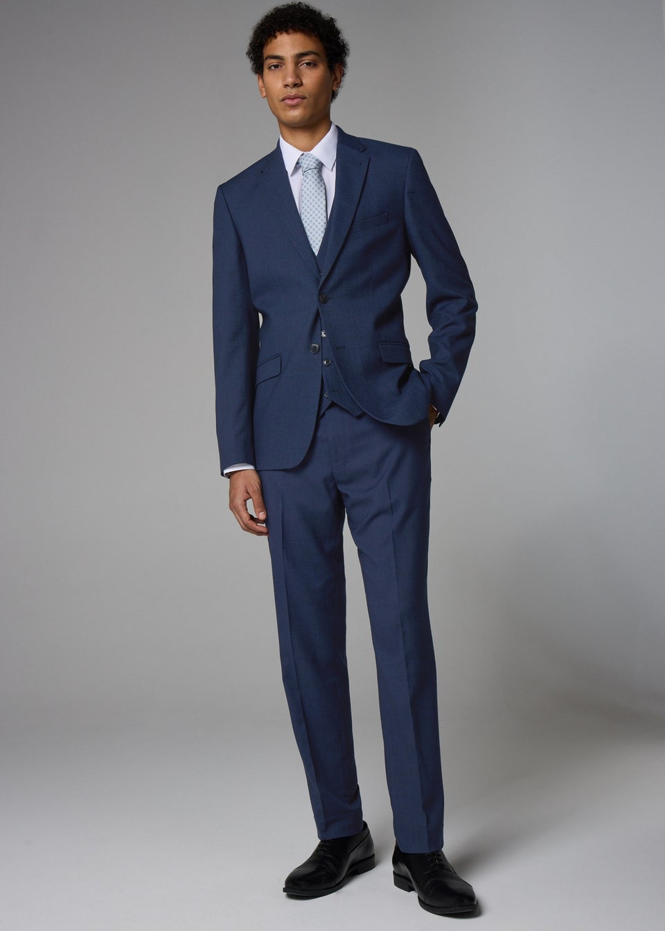 Taylor & Wright Willowby Blue Black Slim Suit Jacket
