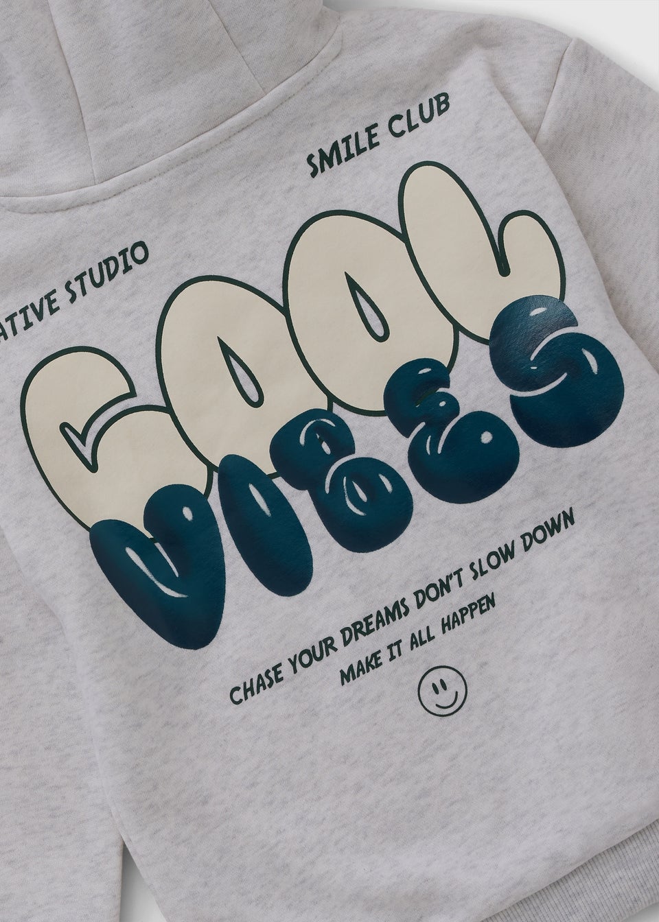 Boys Grey Cool Vibes Hoodie & Jogging Bottom Set (1-7yrs)