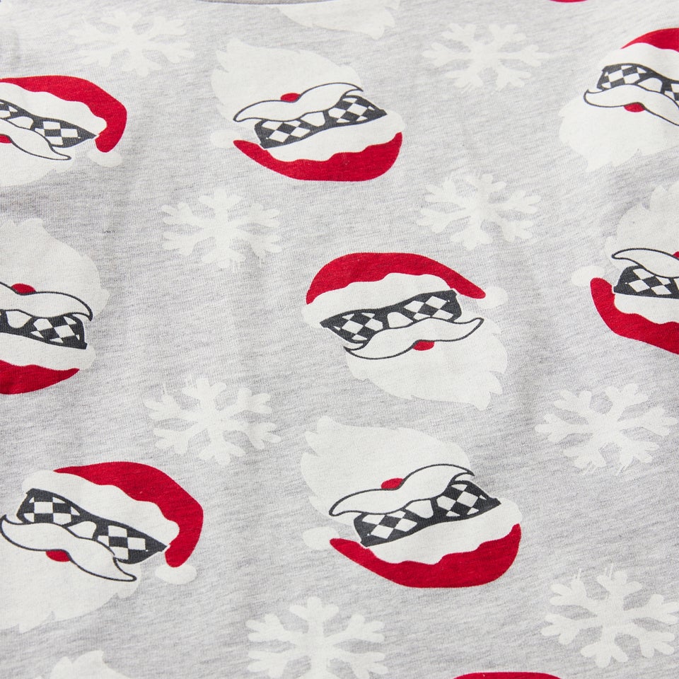 Boys Grey Santa Pyjama Set (7-13yrs)