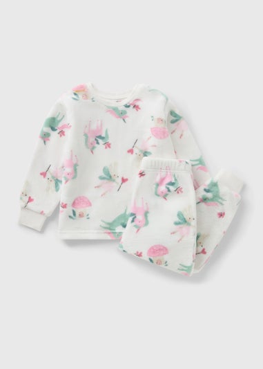 Girls White Mouse Fairy Pyjama Set (1-7yrs)