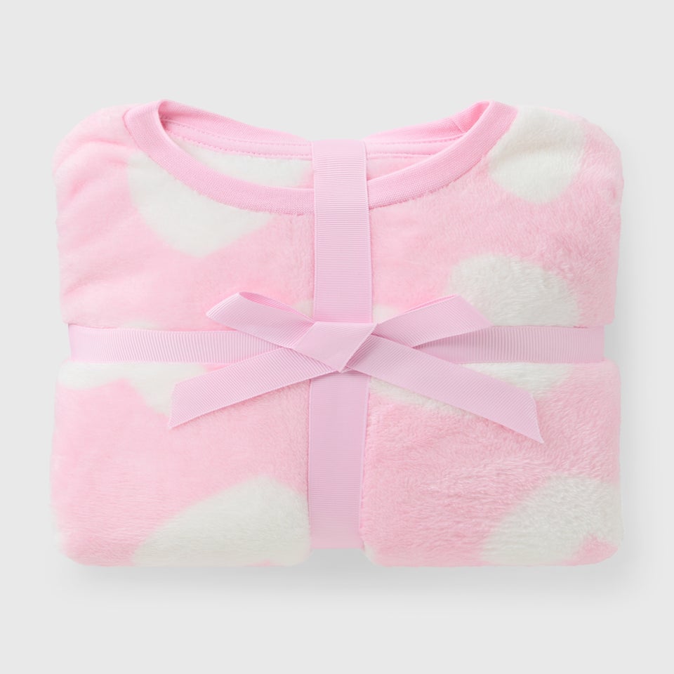 Girls Pink Heart Pyjama Set (1-7 Years)