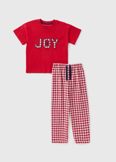 Kids Red Joy Pyjama Set (7-13yrs)