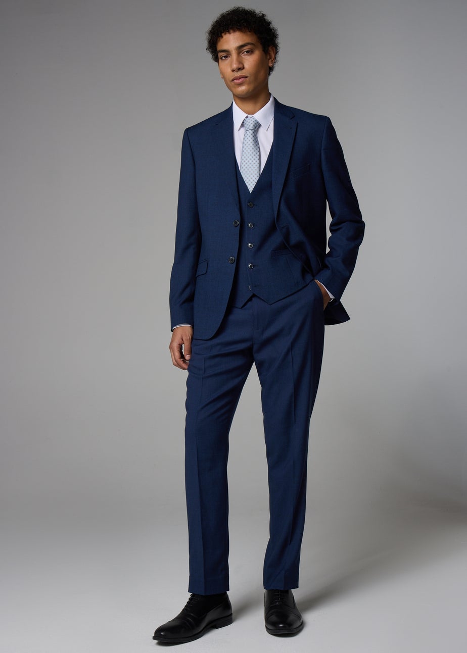 Taylor & Wright Blue Black Slim Trousers