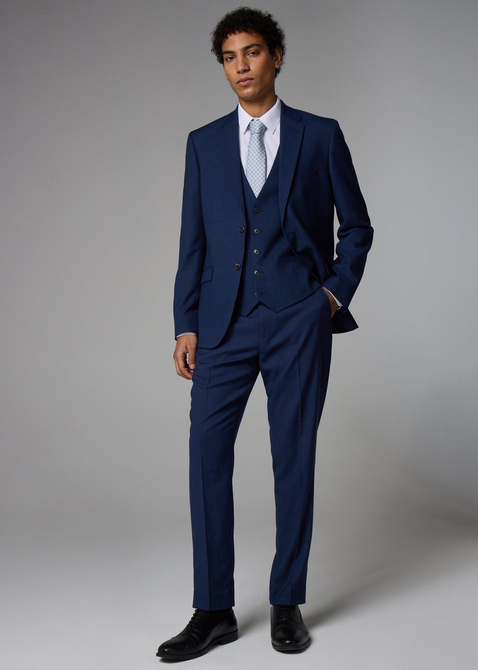 Taylor & Wright Blue Black Slim Trousers