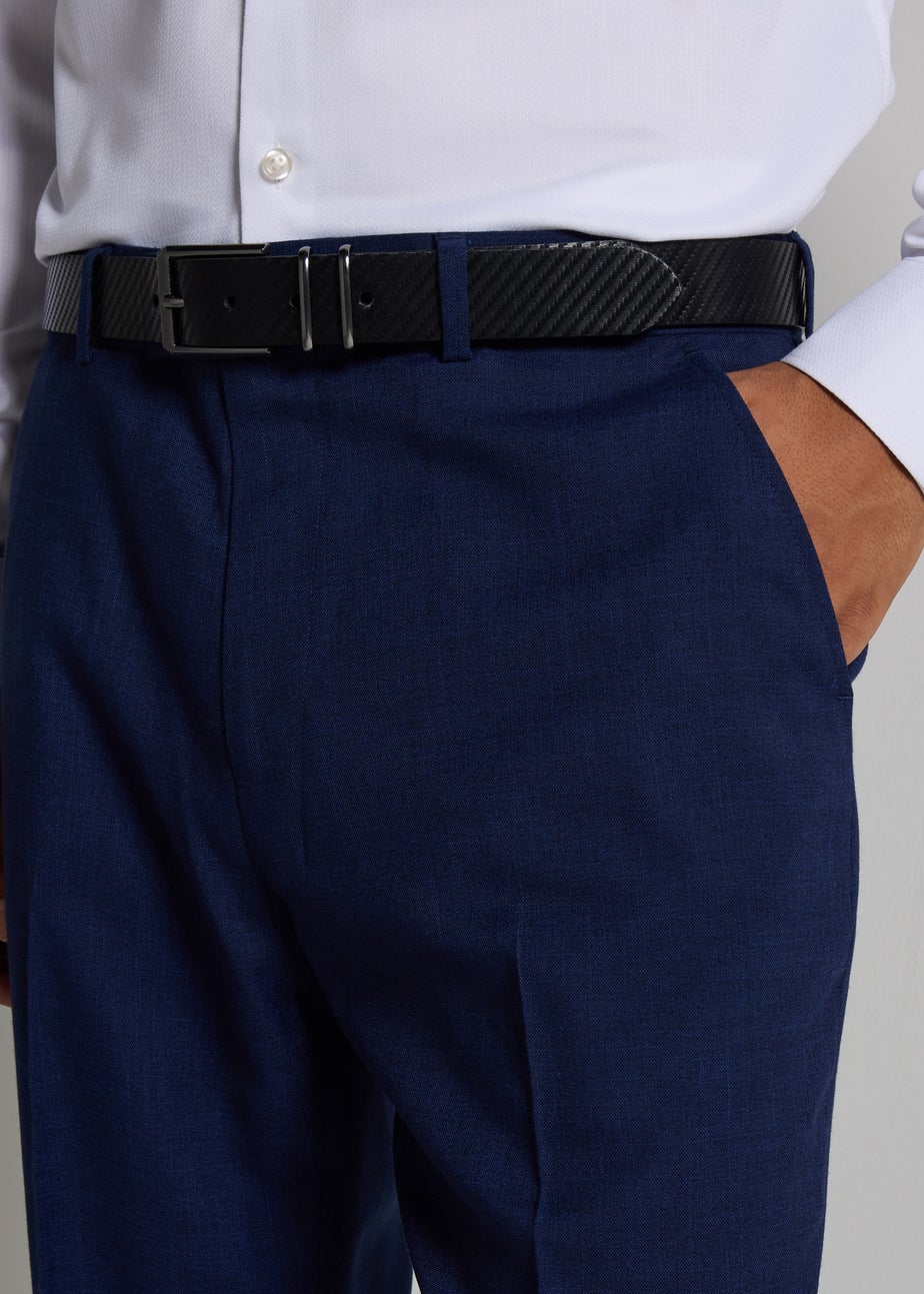 Taylor & Wright Blue Black Slim Trousers