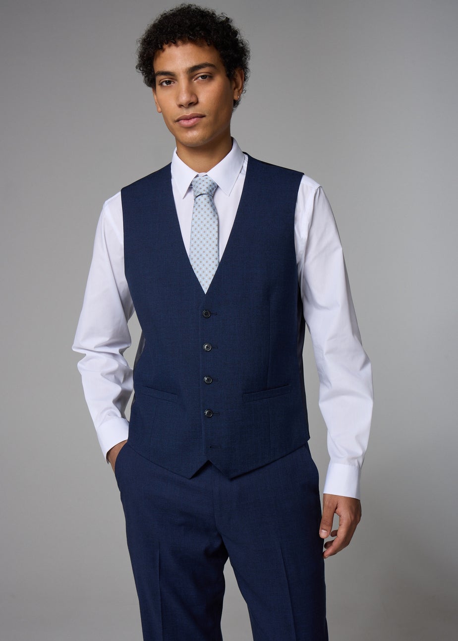 Taylor & Wright Willowby Blue Black Suit Waistcoat