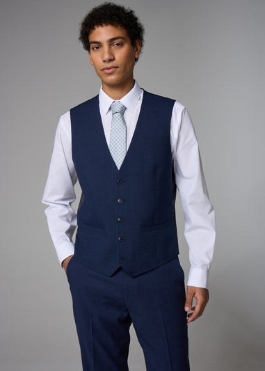 Taylor & Wright Willowby Blue Black Suit Waistcoat