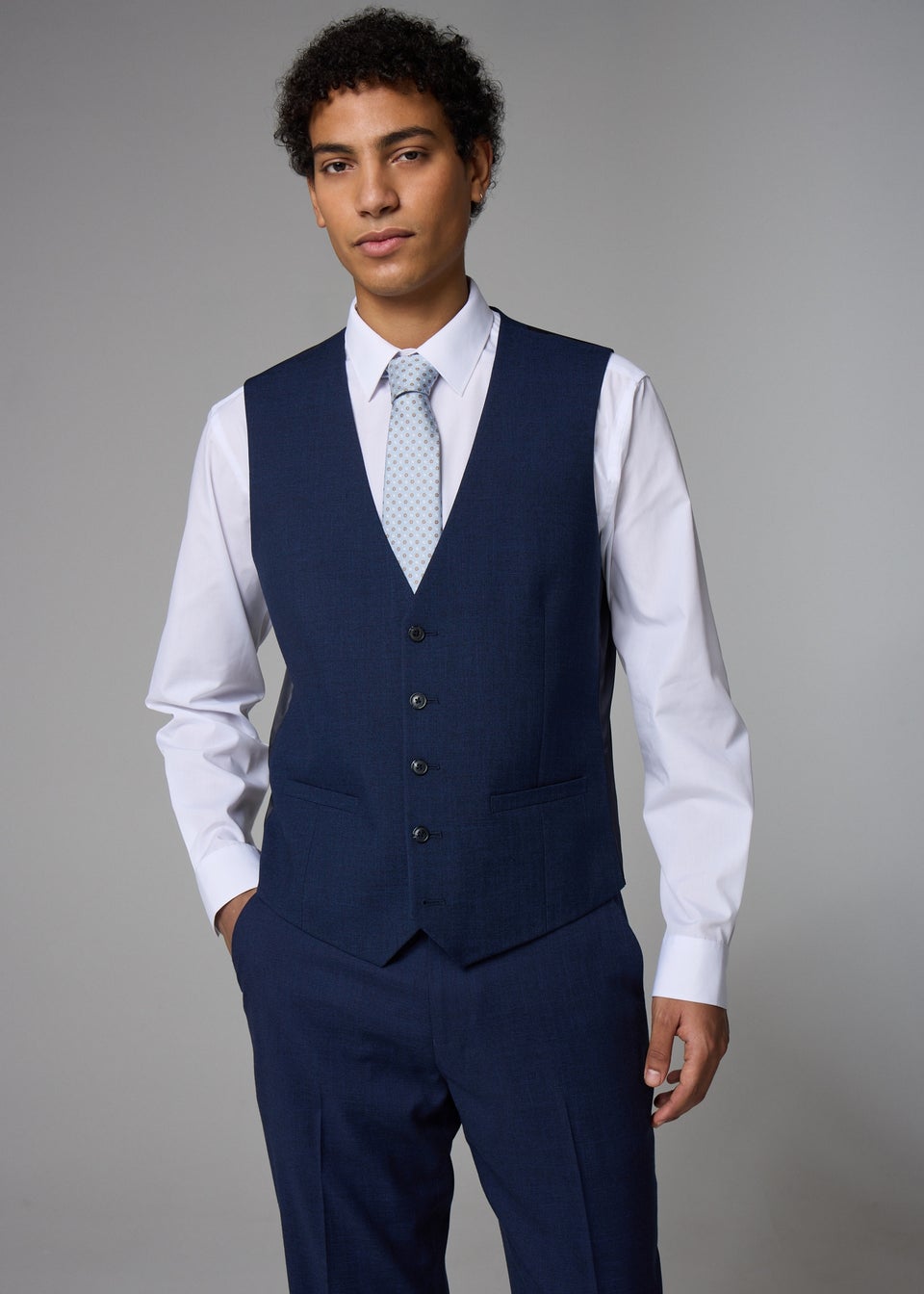 Taylor & Wright Willowby Blue Black Suit Waistcoat