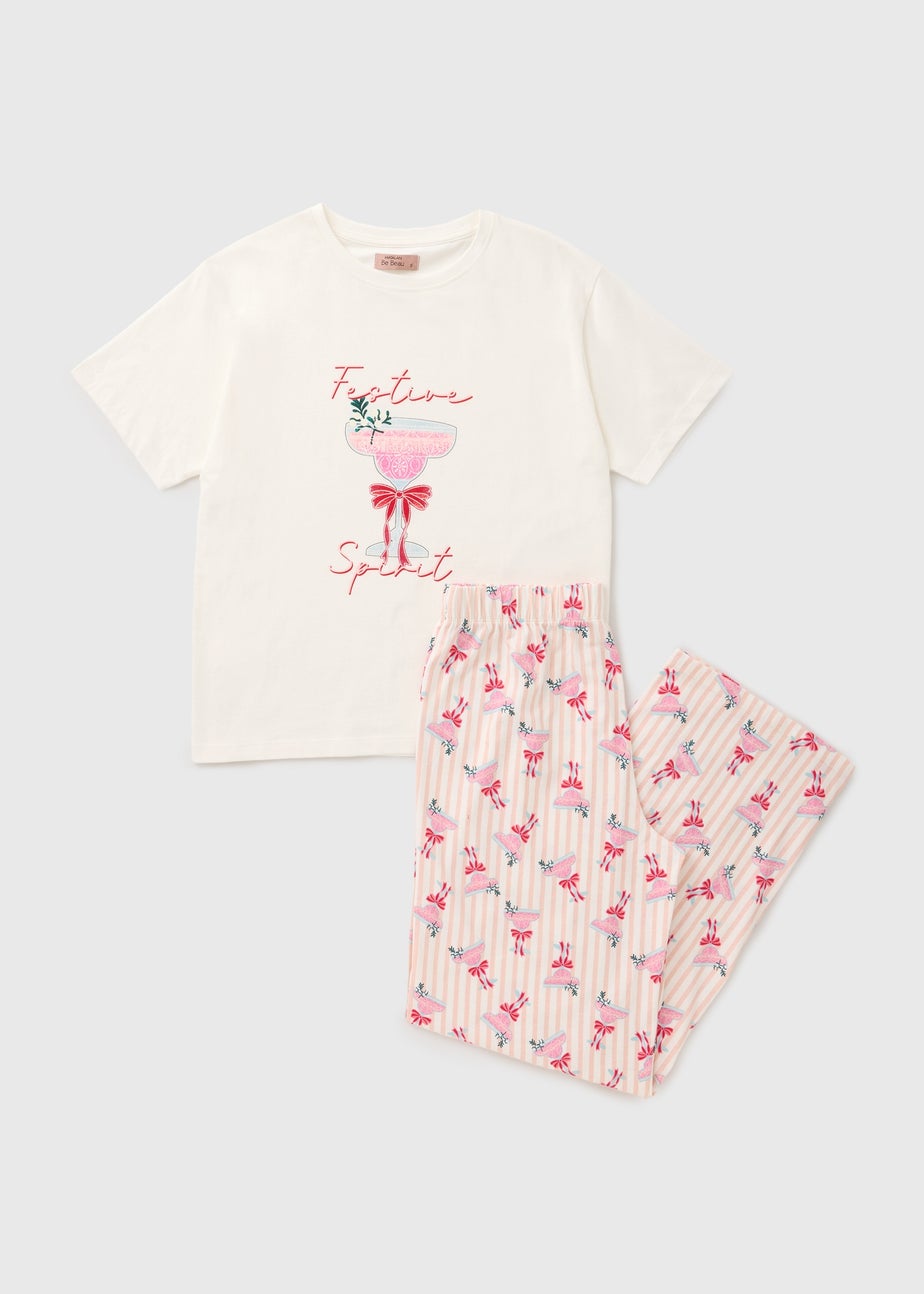 Cream Festive Spirit Pyjama Set
