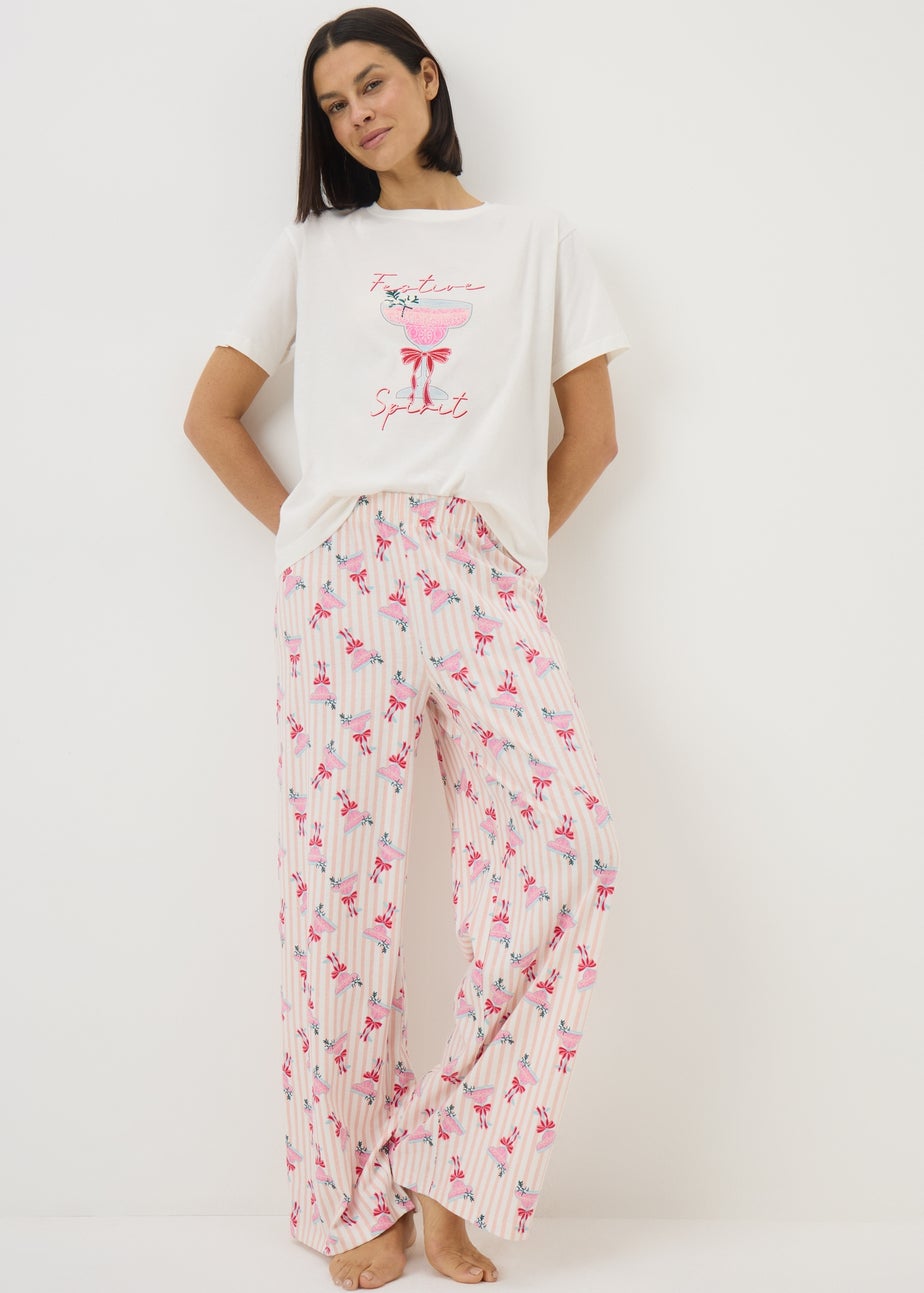 Cream Festive Spirit Pyjama Set