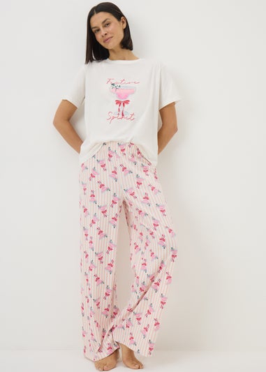 Cream Festive Spirit Pyjama Set