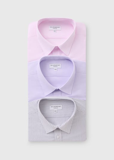 Taylor & Wright 3 Pack Pastel Easy Care Regular Fit Shirts