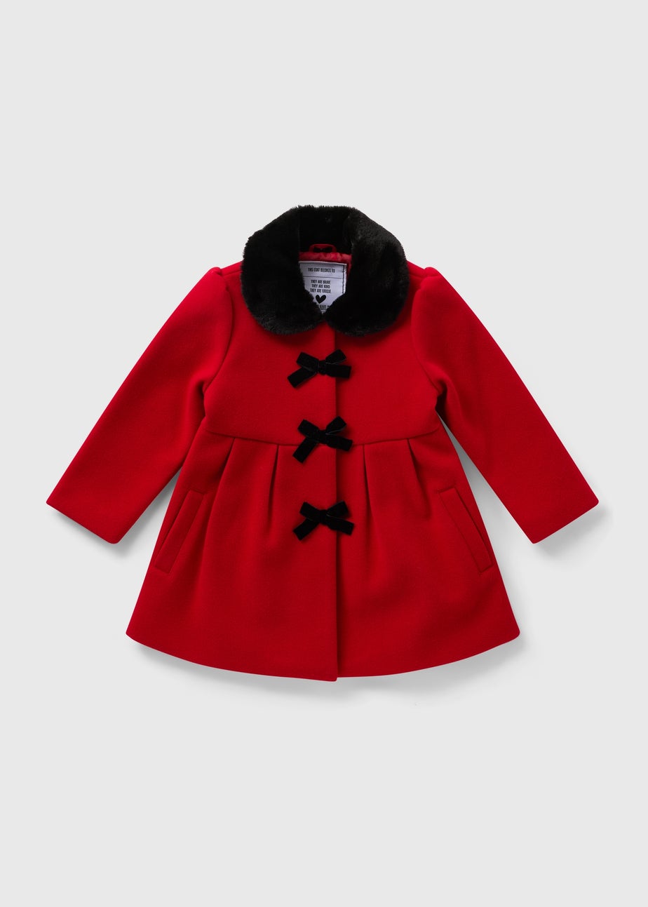 Girls Red Traditional Coat (1-7yrs)