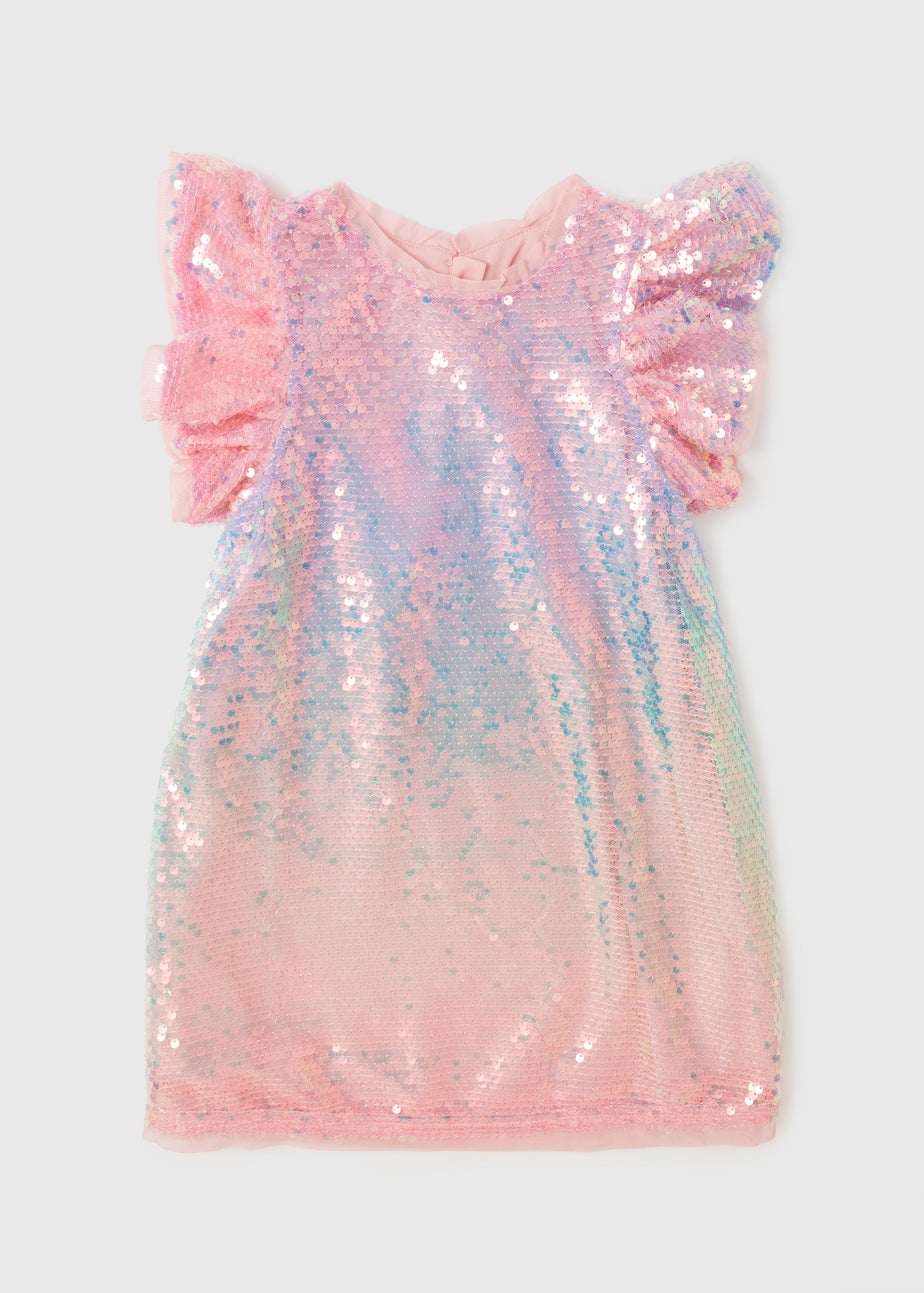 Girls Pink Sequin Dress (1-7yrs)