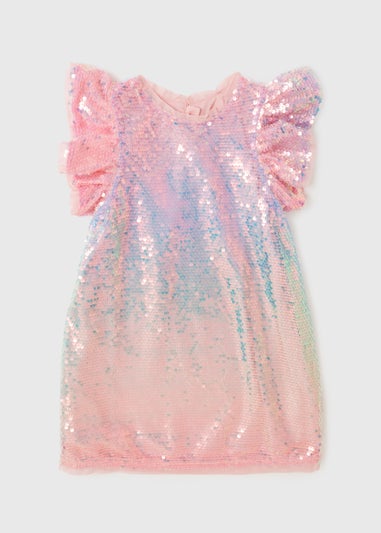 Girls Pink Sequin Dress (1-7yrs)