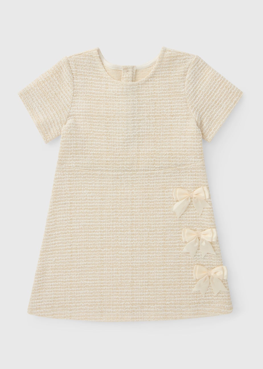 Girls Cream Boucle Dress (1-7yrs)