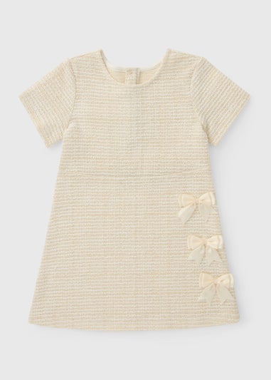 Girls Cream Boucle Dress (1-7yrs)