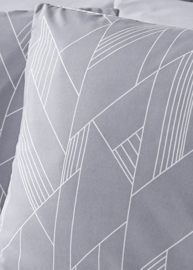 Grey Chevron Duvet Set