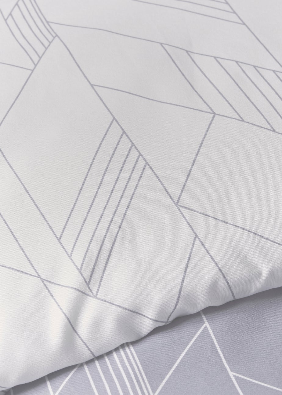 Grey Chevron Duvet Set