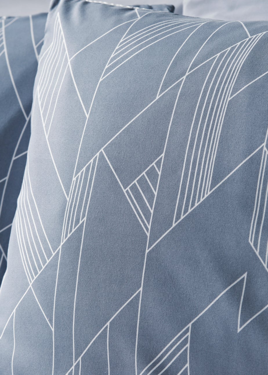 Blue Chevron Duvet Set