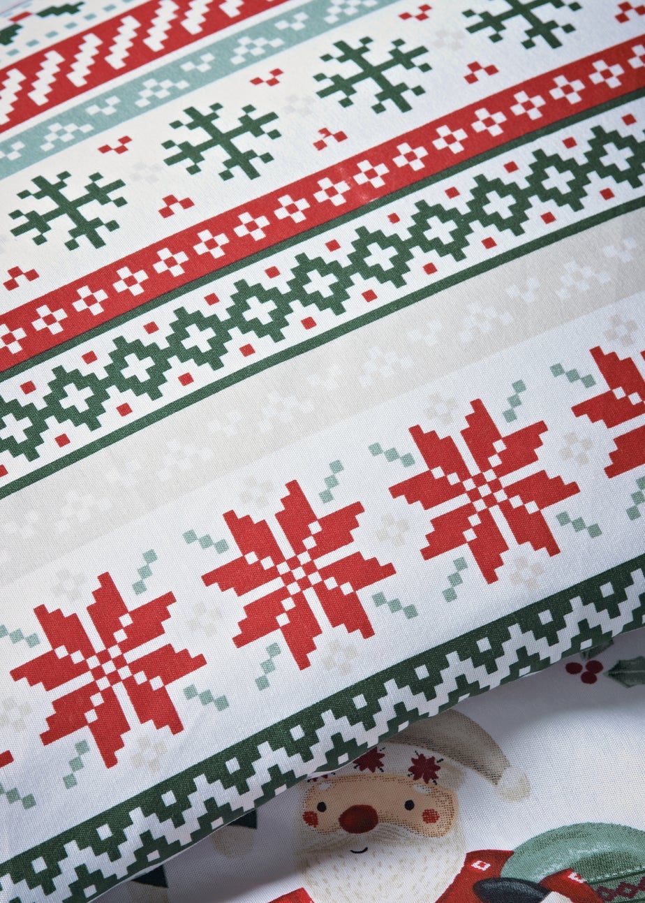 Christmas Mistletoe White Duvet Set