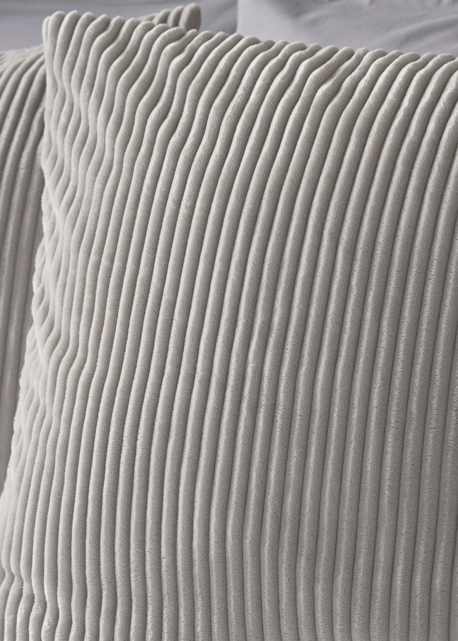 Grey Corduroy Fleece Duvet Set