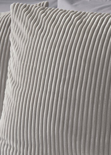 Grey Corduroy Fleece Duvet Set