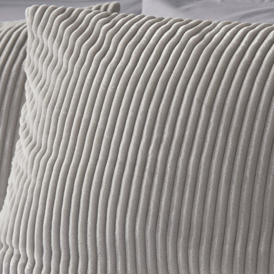 Grey Corduroy Fleece Duvet Set