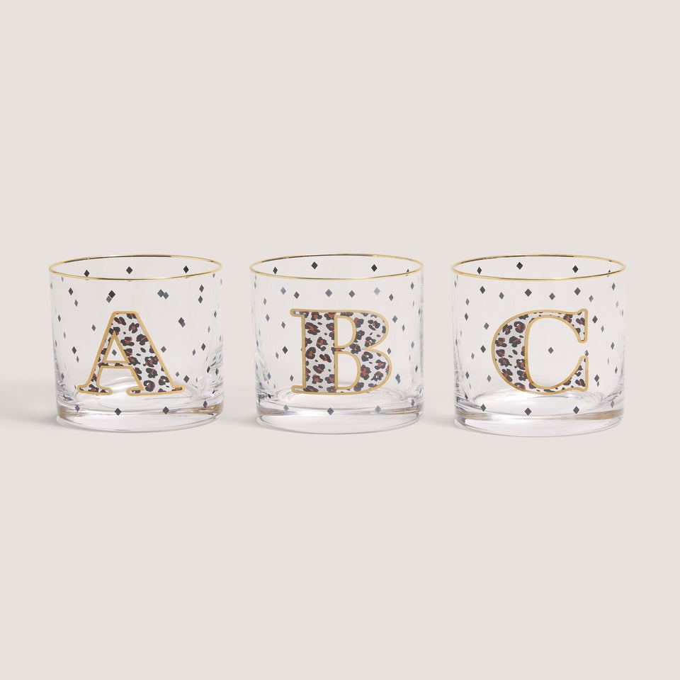 Clear Leopard A-Z Glass