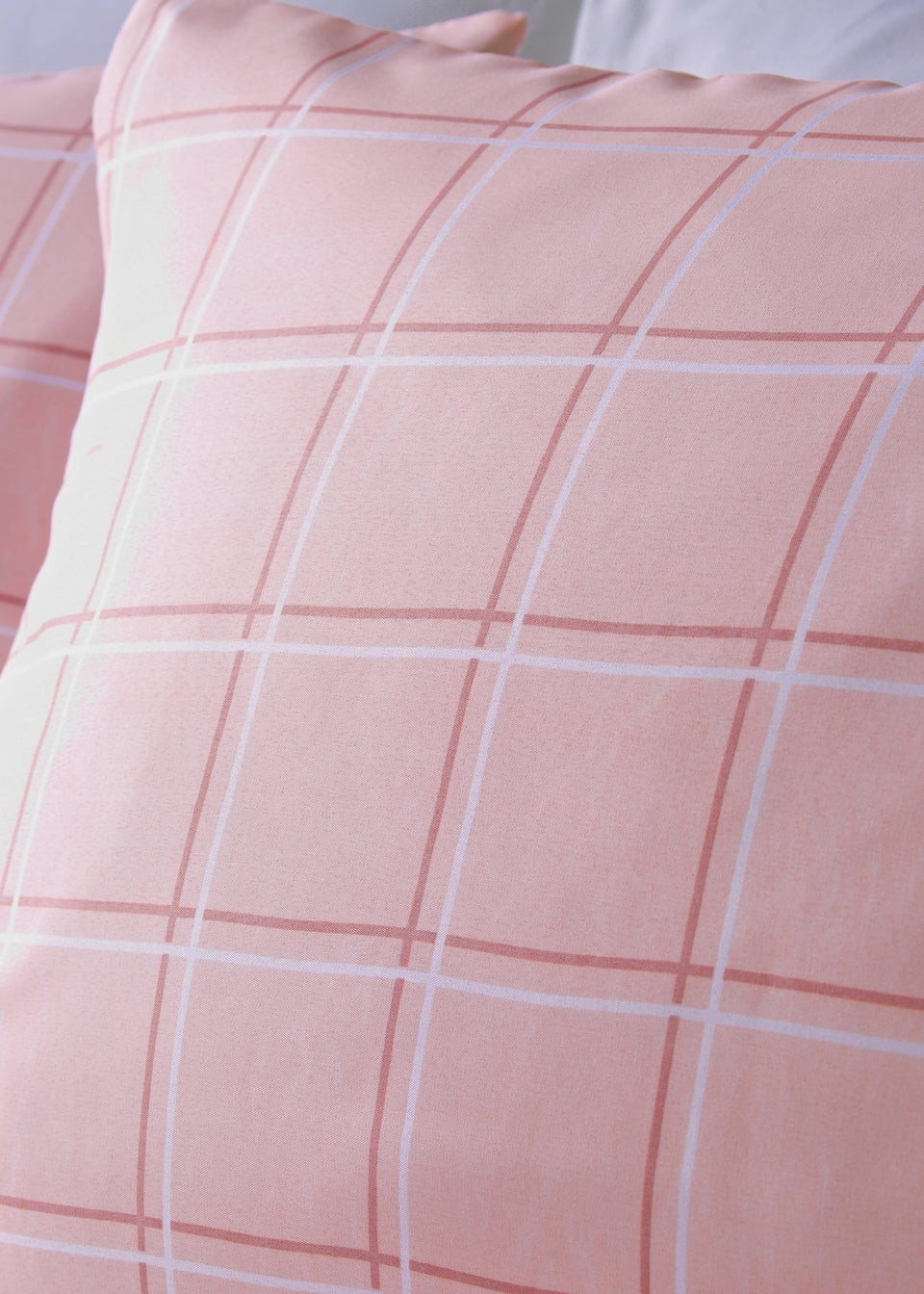 Pink Check Duvet Set