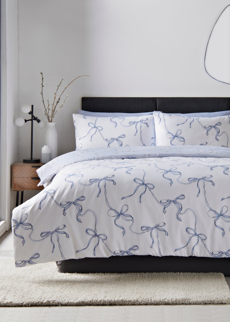 Blue Bow Duvet Set