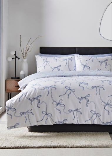 Blue Bow Duvet Set
