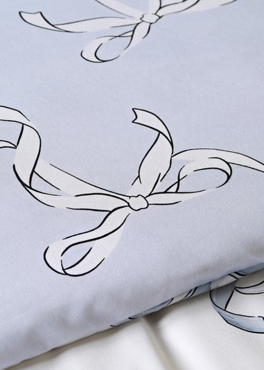 Blue Bow Duvet Set