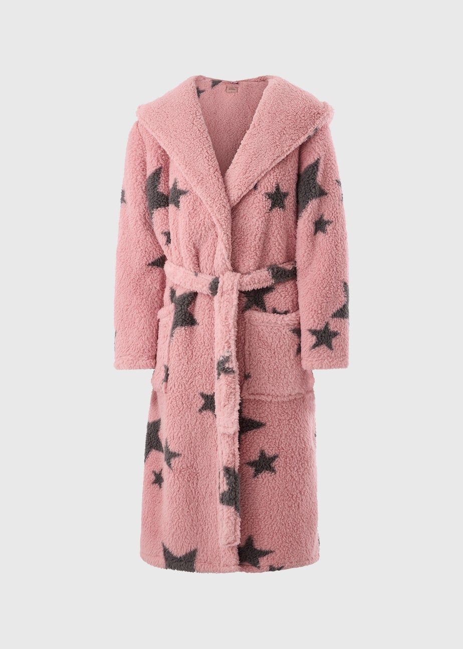 Pink Star Soft Dressing Gown