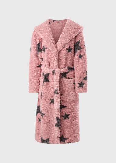 Pink Star Soft Dressing Gown