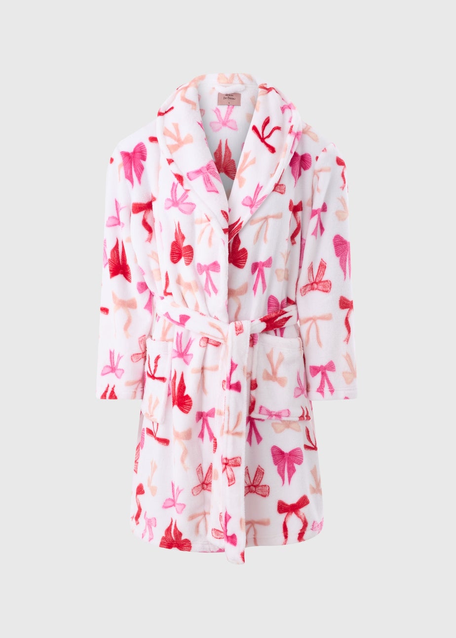 Cream Bow Dressing Gown