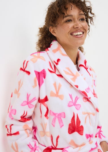 Cream Bow Dressing Gown