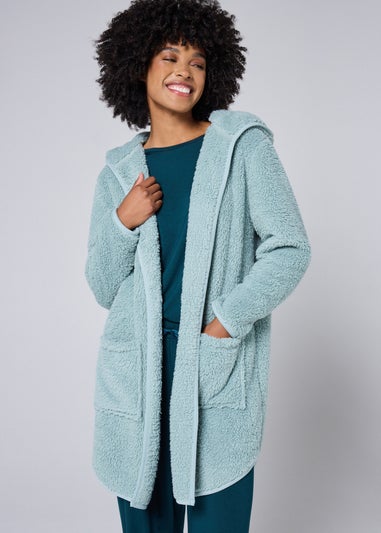 Sage Green Fleece Cardigan