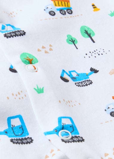 2 Pack Baby Digger Sleepsuits (Newborn-36mths)