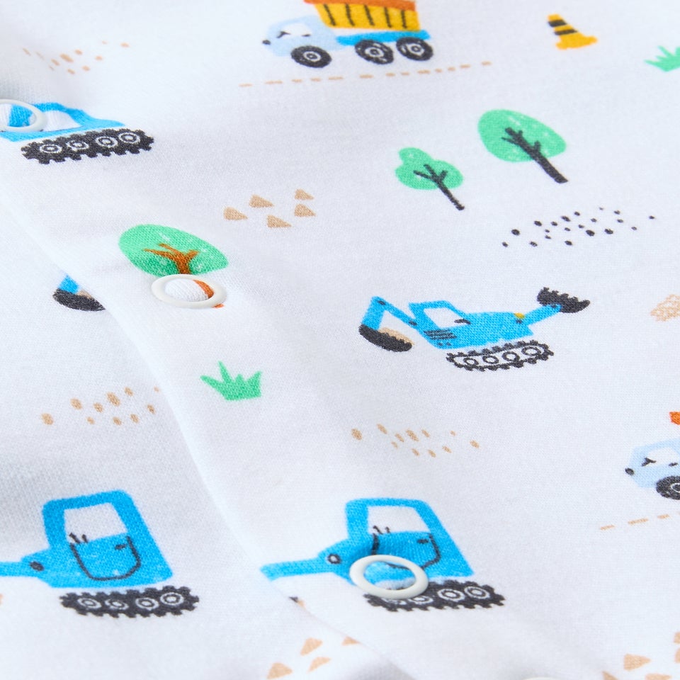 2 Pack Baby Digger Sleepsuits (Newborn-36mths)