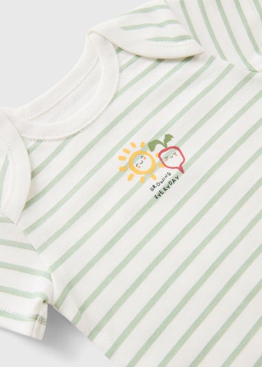 5 Pack Baby Multicolour Vegetable Bodysuits (Newborn-36mths)