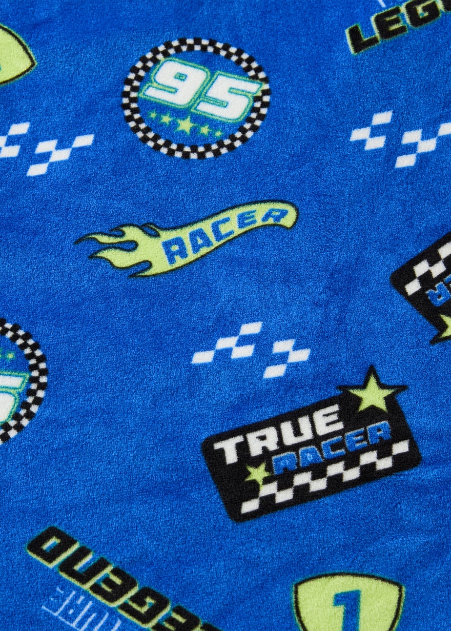 Boys Blue Motorsport Fleece Pyjama Set (7-13yrs)