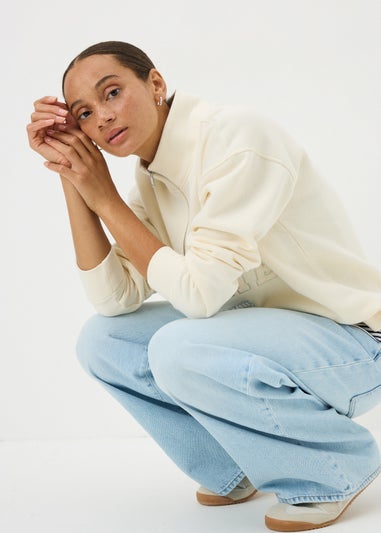 Cream Half Zip Sweatshirt