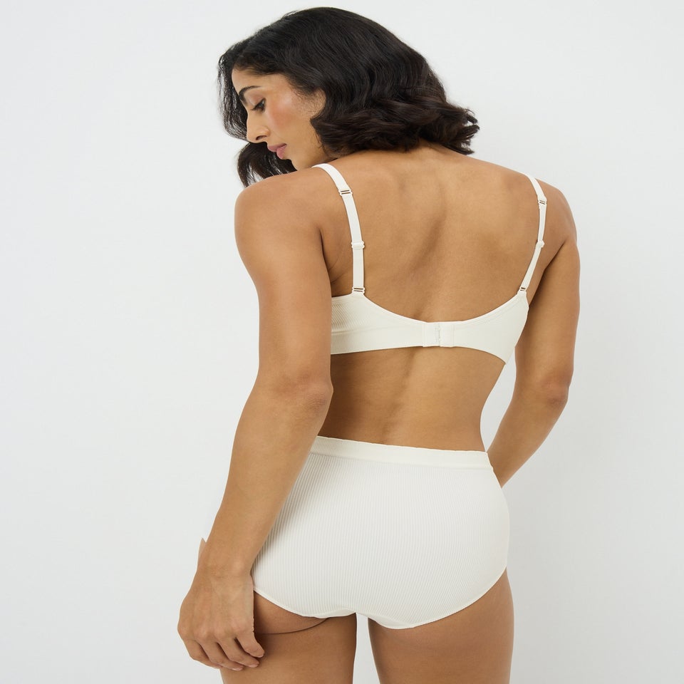 3 Pack Plum & Cream & Black Seamless Full Knickers