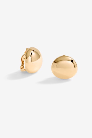 Jon Richard Gold Plated Polished Clip Earrings