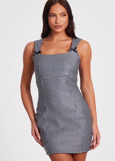 Quiz Black Gingham Mini Dress