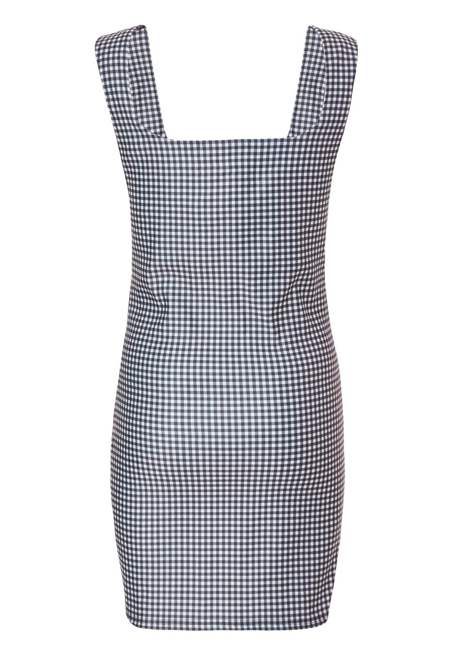 Quiz Black Gingham Mini Dress