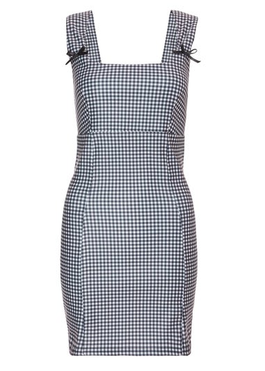 Quiz Black Gingham Mini Dress
