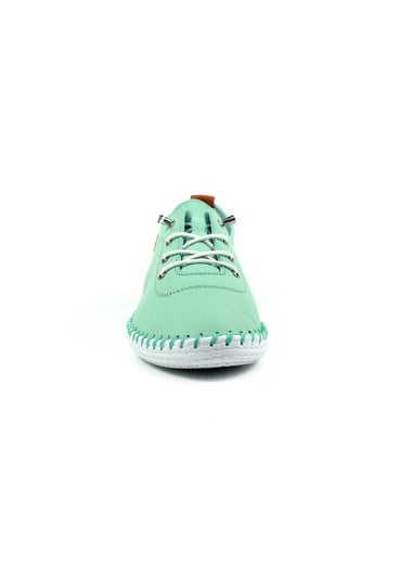 Lunar Mint St Ives Leather Plimsoll